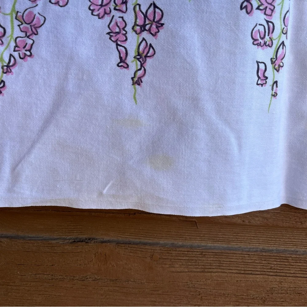 Vintage Springtime table cloth.